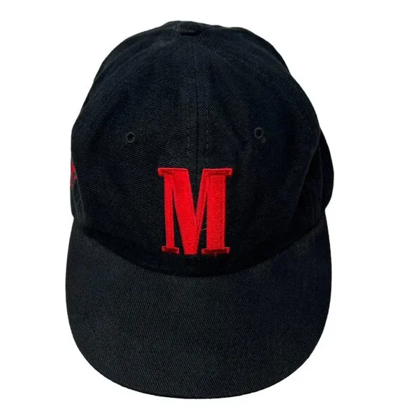 Marlboro Tobacco Cigarettes Hat Strapback Cap Vintage Retro Big M Cowboy 90's - Picture 2 of 9